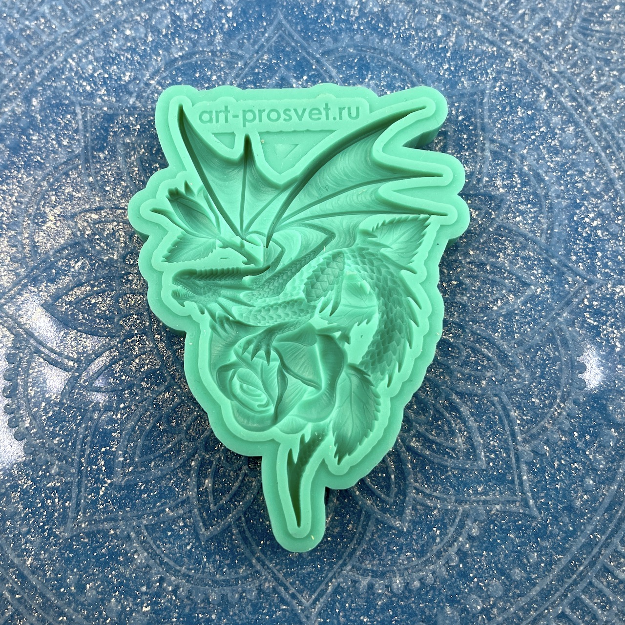 Молд "Дракон на розе" (M)