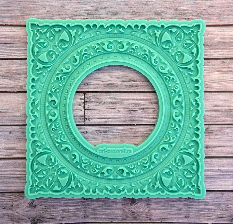 Молд "Квадратный багет с круглой рамкой 2" (L)