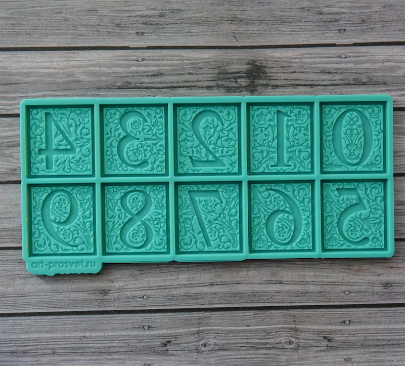 Молд "Цифры с орнаментом" (M)