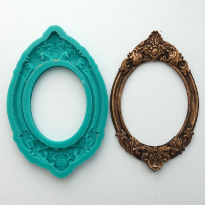 Молд "Овальная рамка" авторская ручная работа (L)