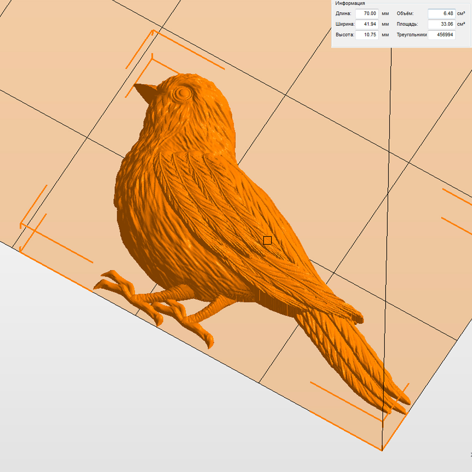Молд "Птица Синица" левый (M)