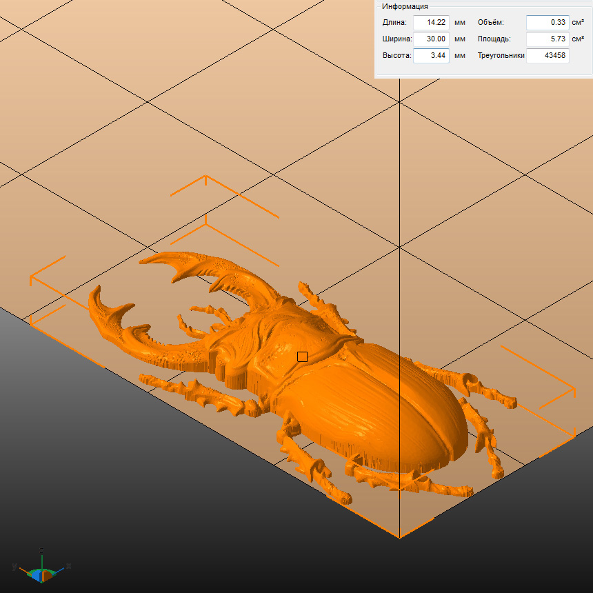 Молд "Жук Олень" (XS)