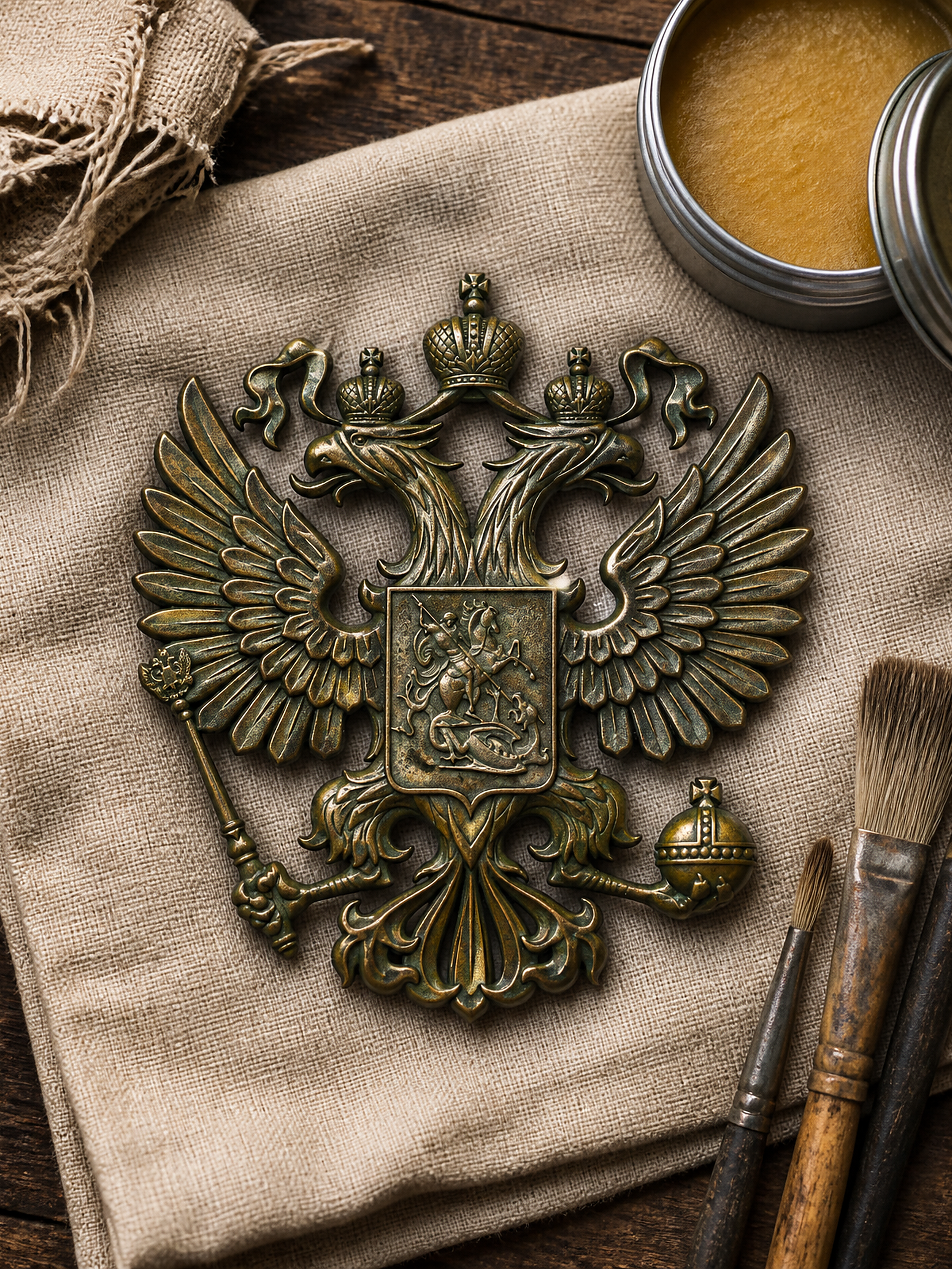 Силиконовая форма Герб России большая 80×88 мм — Арт-Просвет