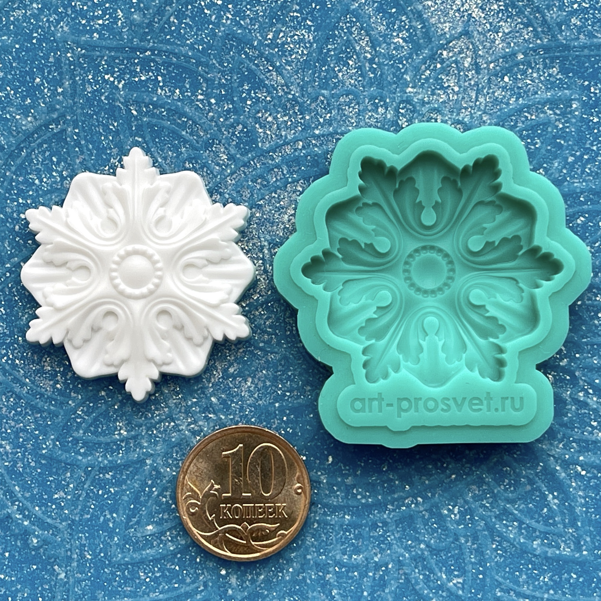 Молд "Элемент декора "Розетка" (XS)