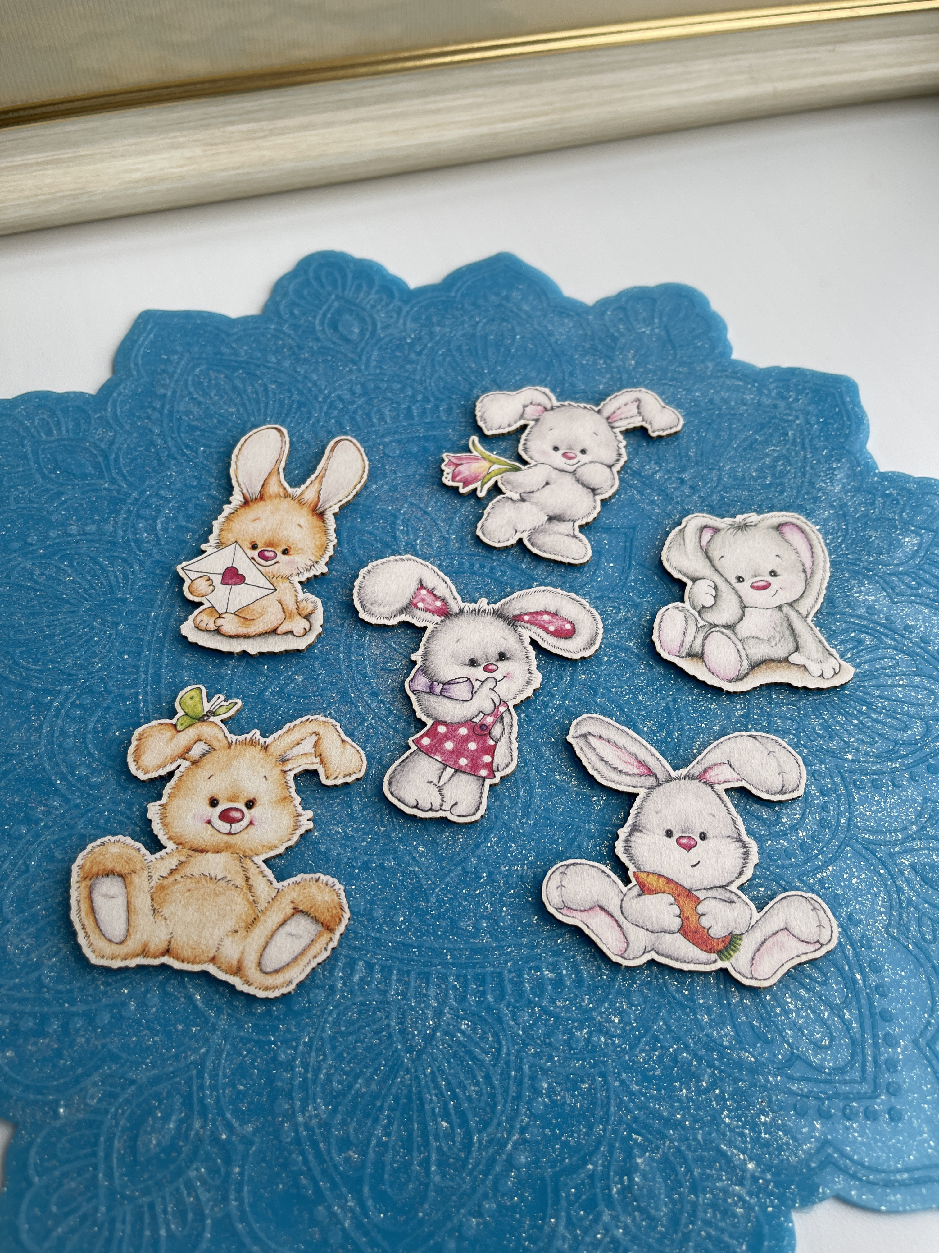 Цветной чипборд "Зайчики"