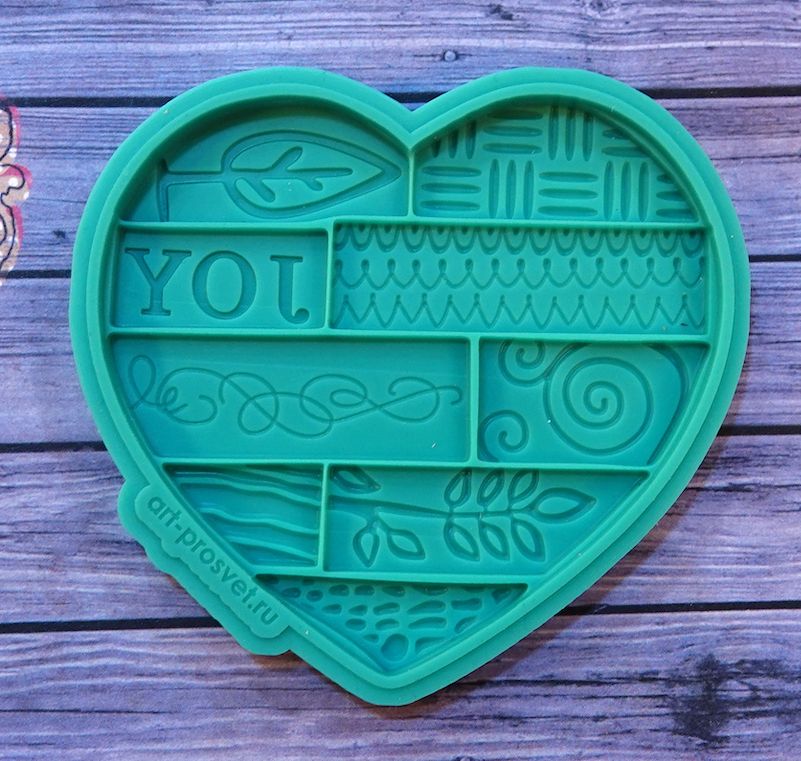 Молд "Лоскутное сердце JOY" (L)