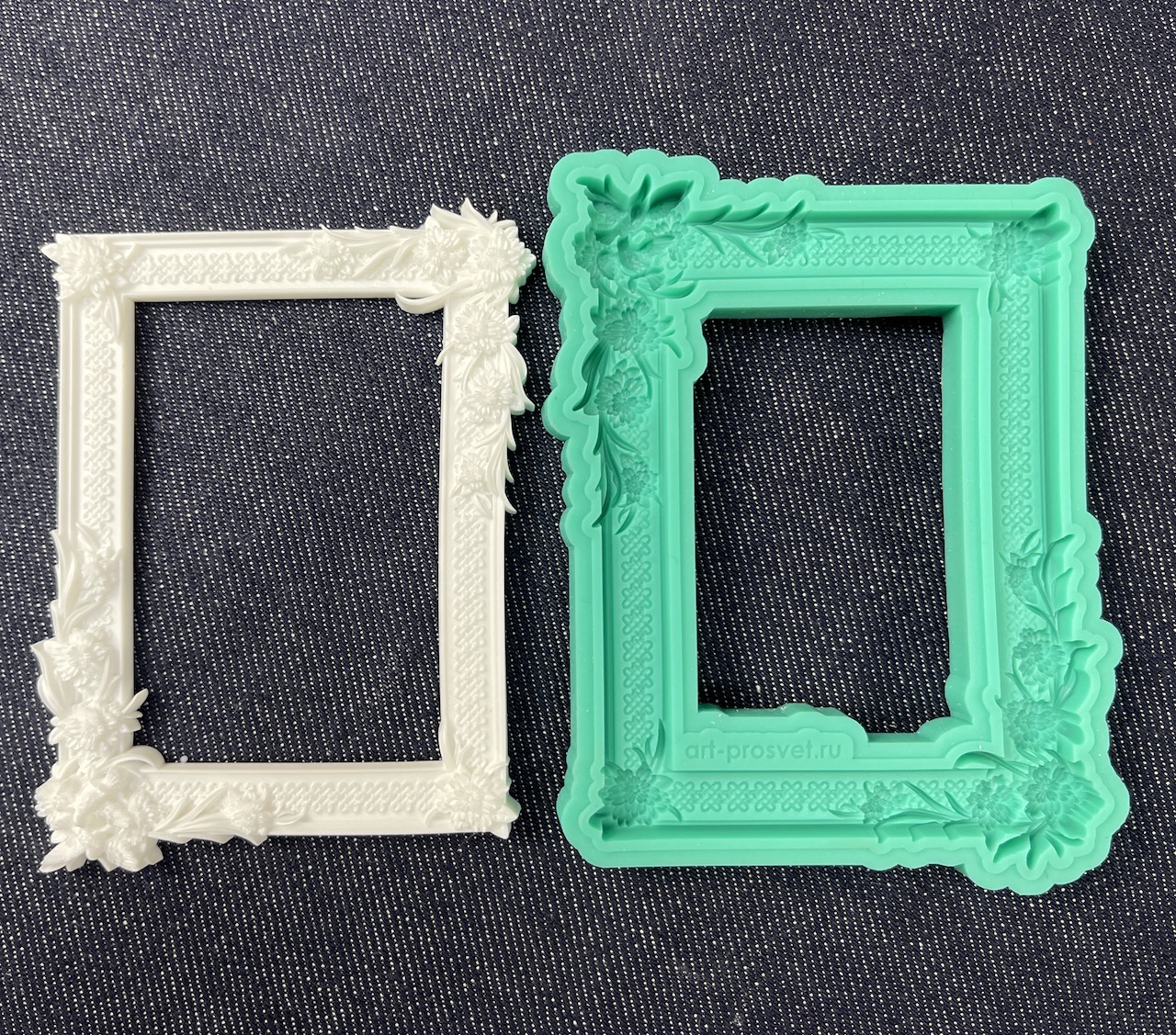 Молд рамка "Цветы и птицы" (L)