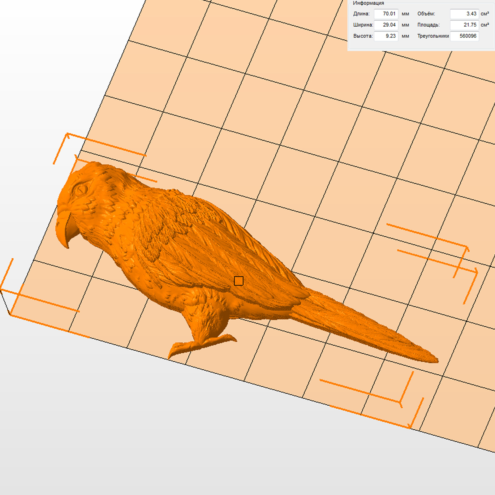 Молд "Птица Попугай" левый (M)