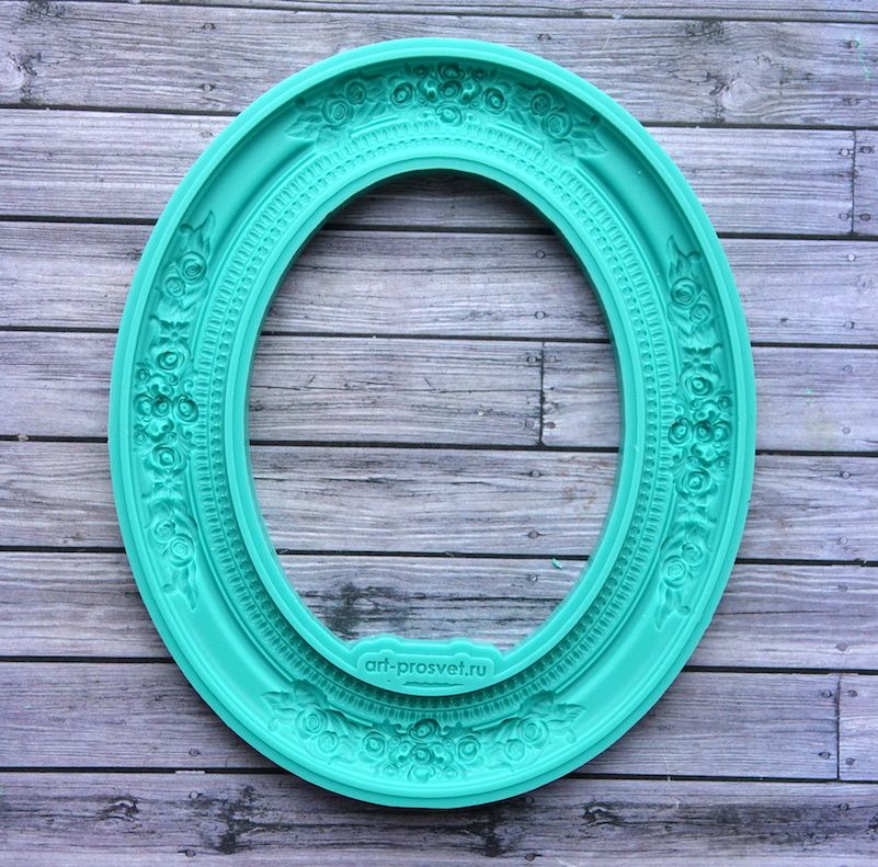 Молд "Овальная рамка в розах" (XL)