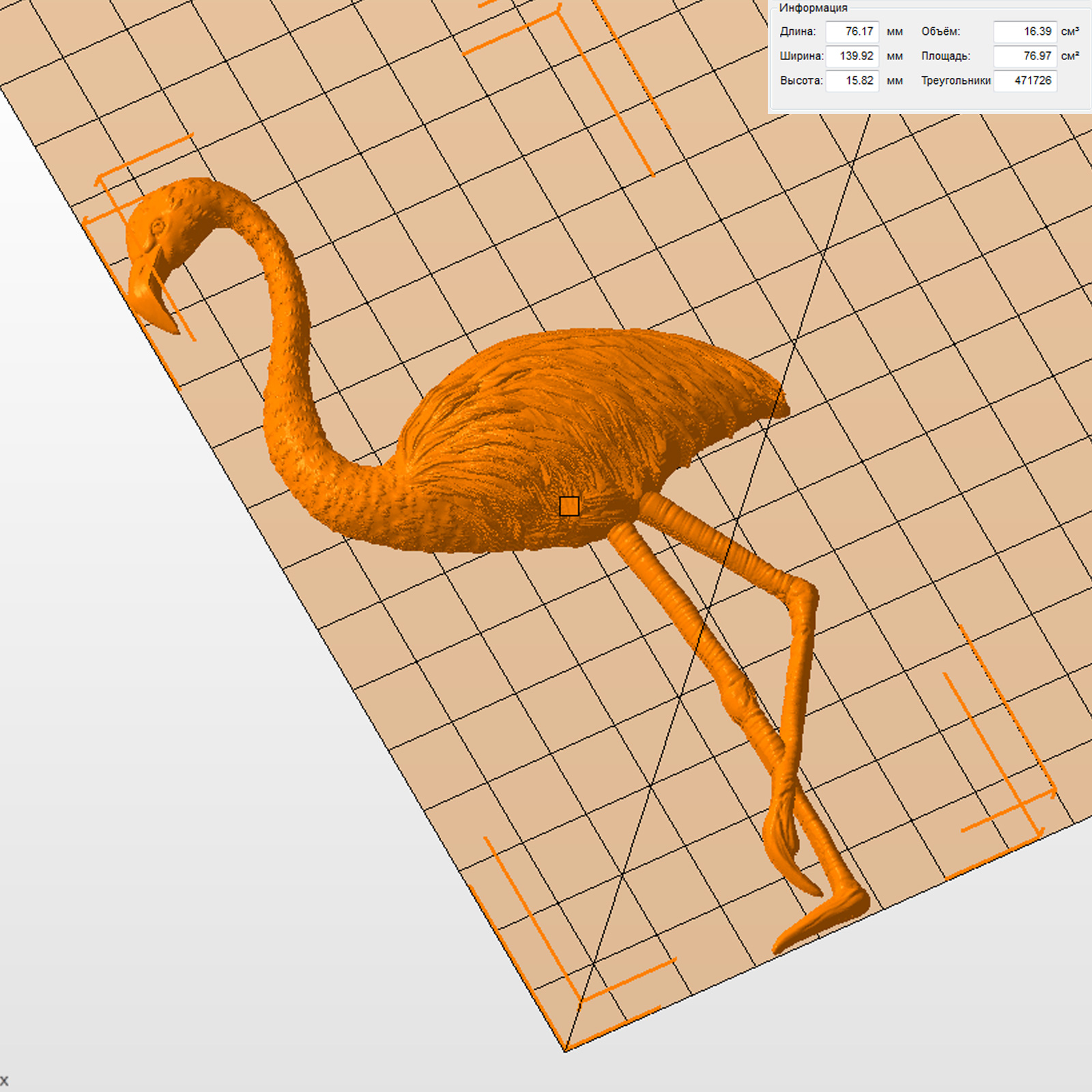 Молд "Птица Фламинго" (XL)