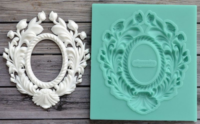 Молд "Рамка в венке"