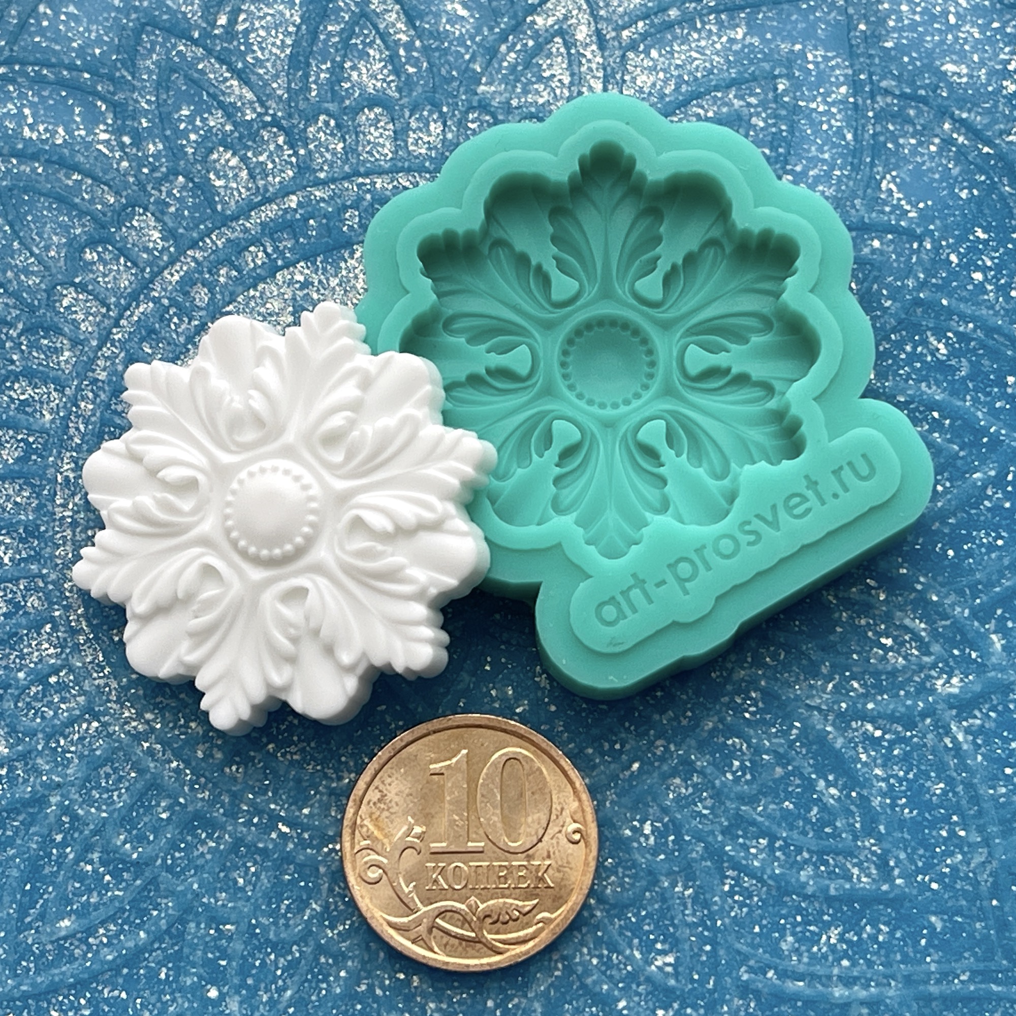 Молд "Элемент декора "Розетка" (XS)