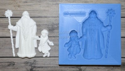 Молд "Дедушка Мороз со Снегурочкой" малый