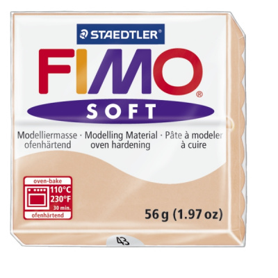 FIMO Soft Flesh полимерная глина, запекаемая в печке, уп. 56 гр. цвет: телесный
