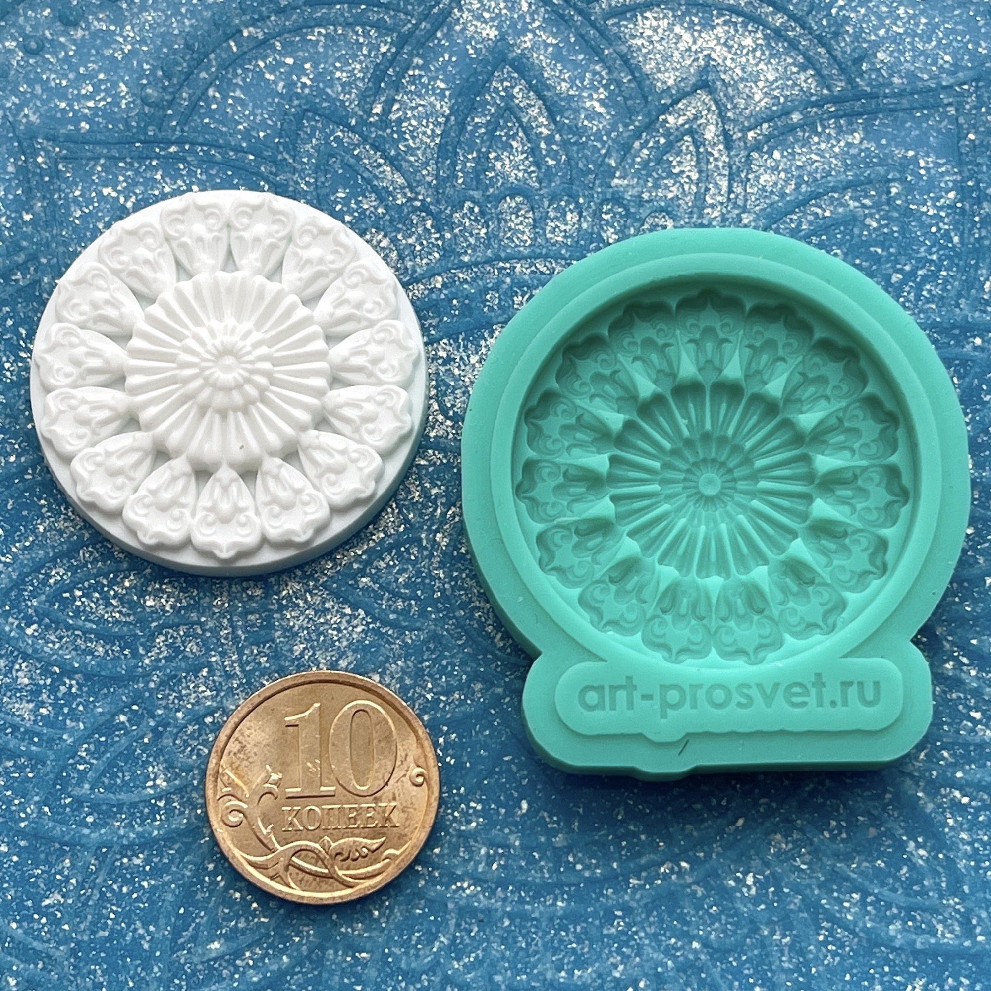 Молд "Элемент декора "Розетка" (XS)