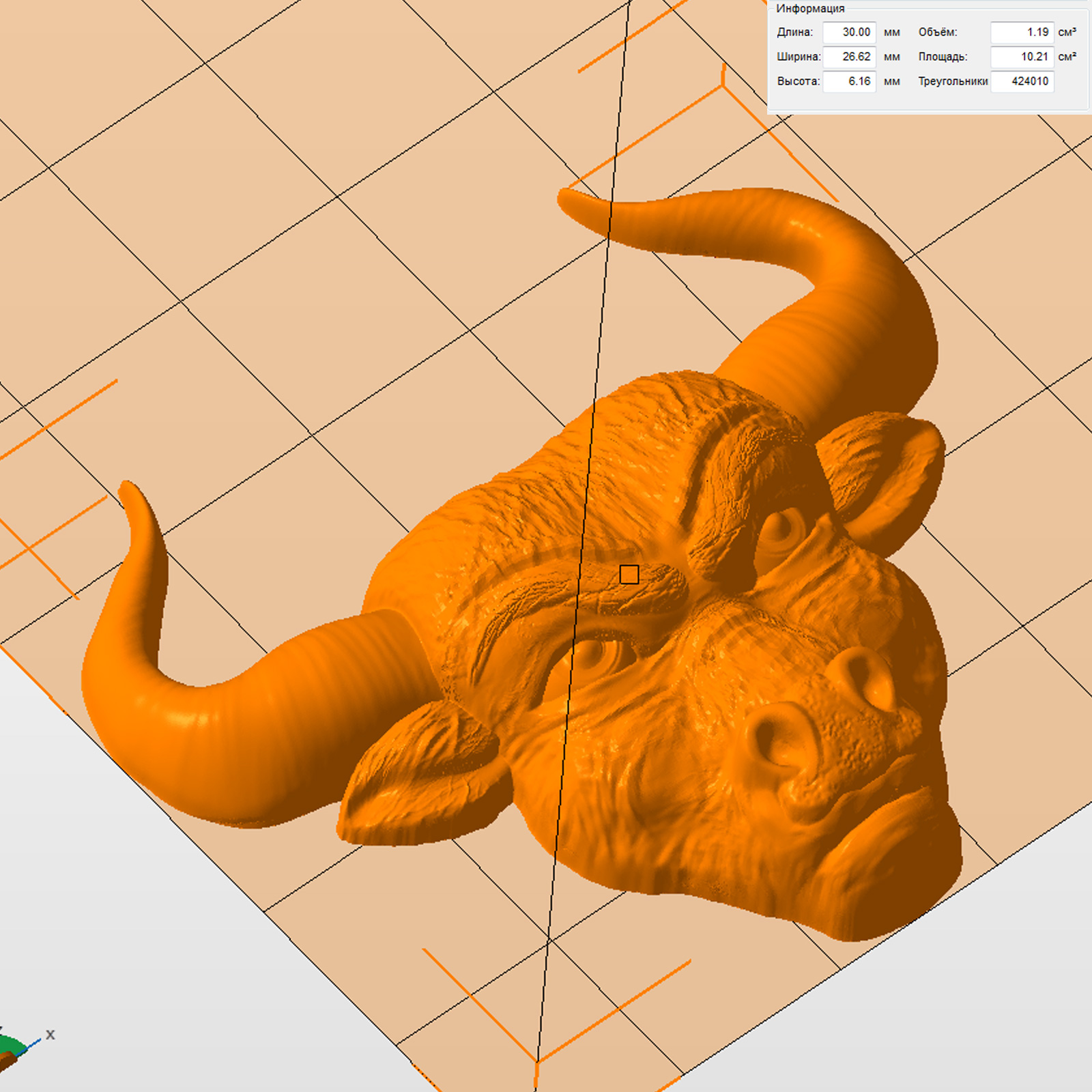 Молд "Голова Быка" (XS)