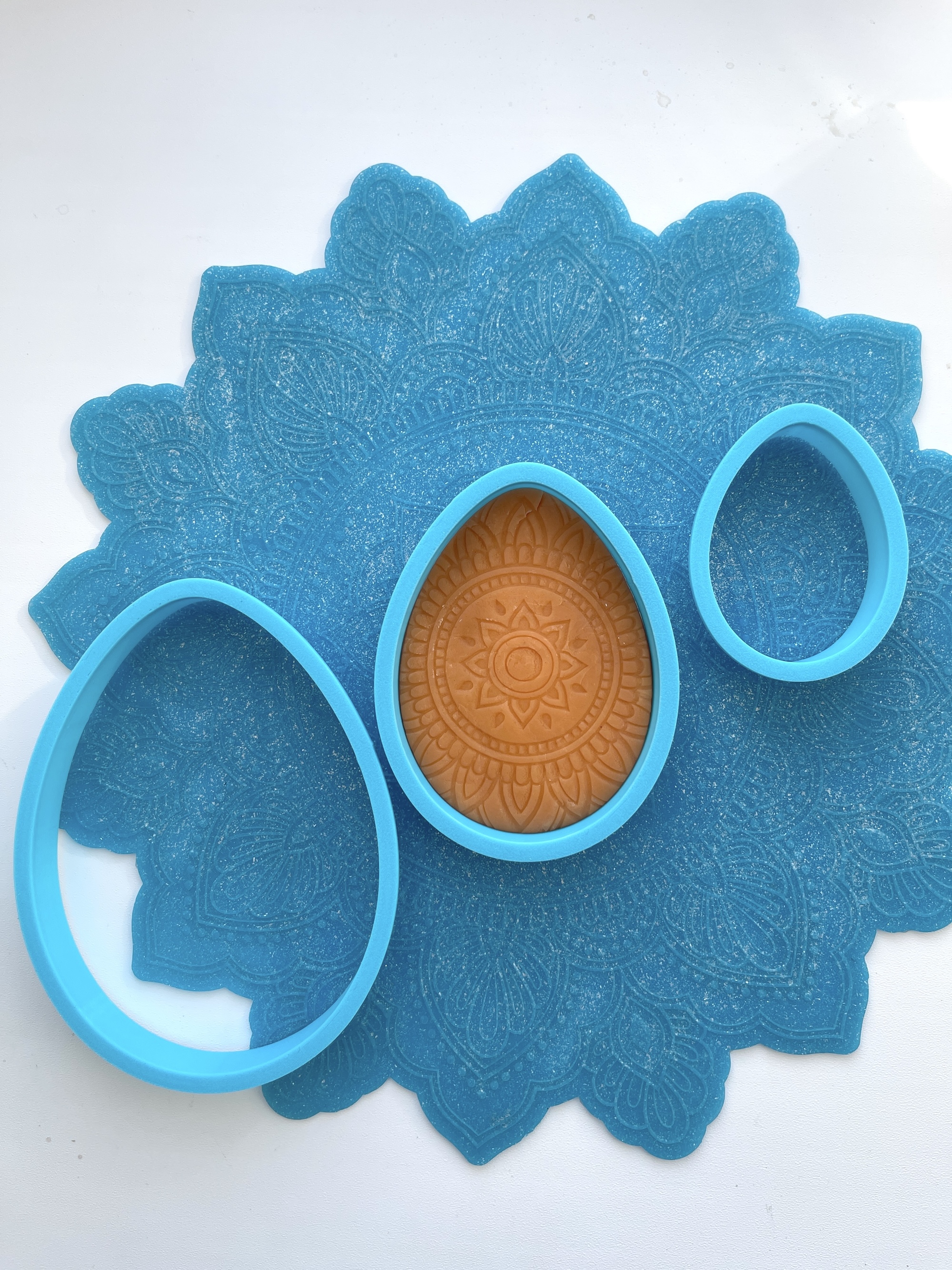 Набор форм-ножей для теста, мастики, глины "Яйца"