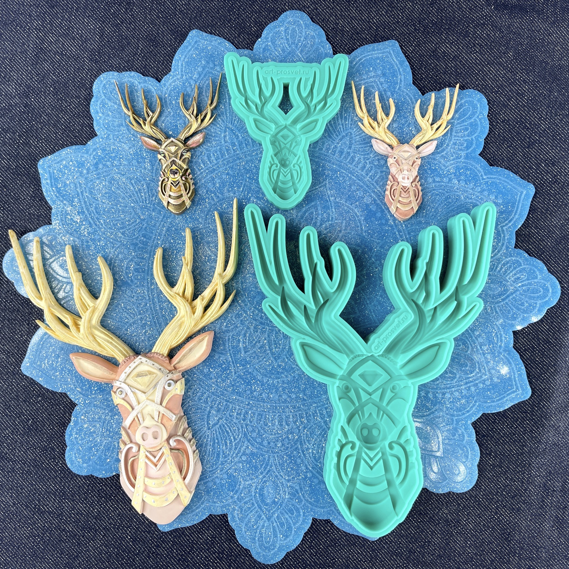 Молд "Этнический олень" (XL)