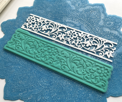 Коврик для айсинга "Кружевной бордюр" (XL)