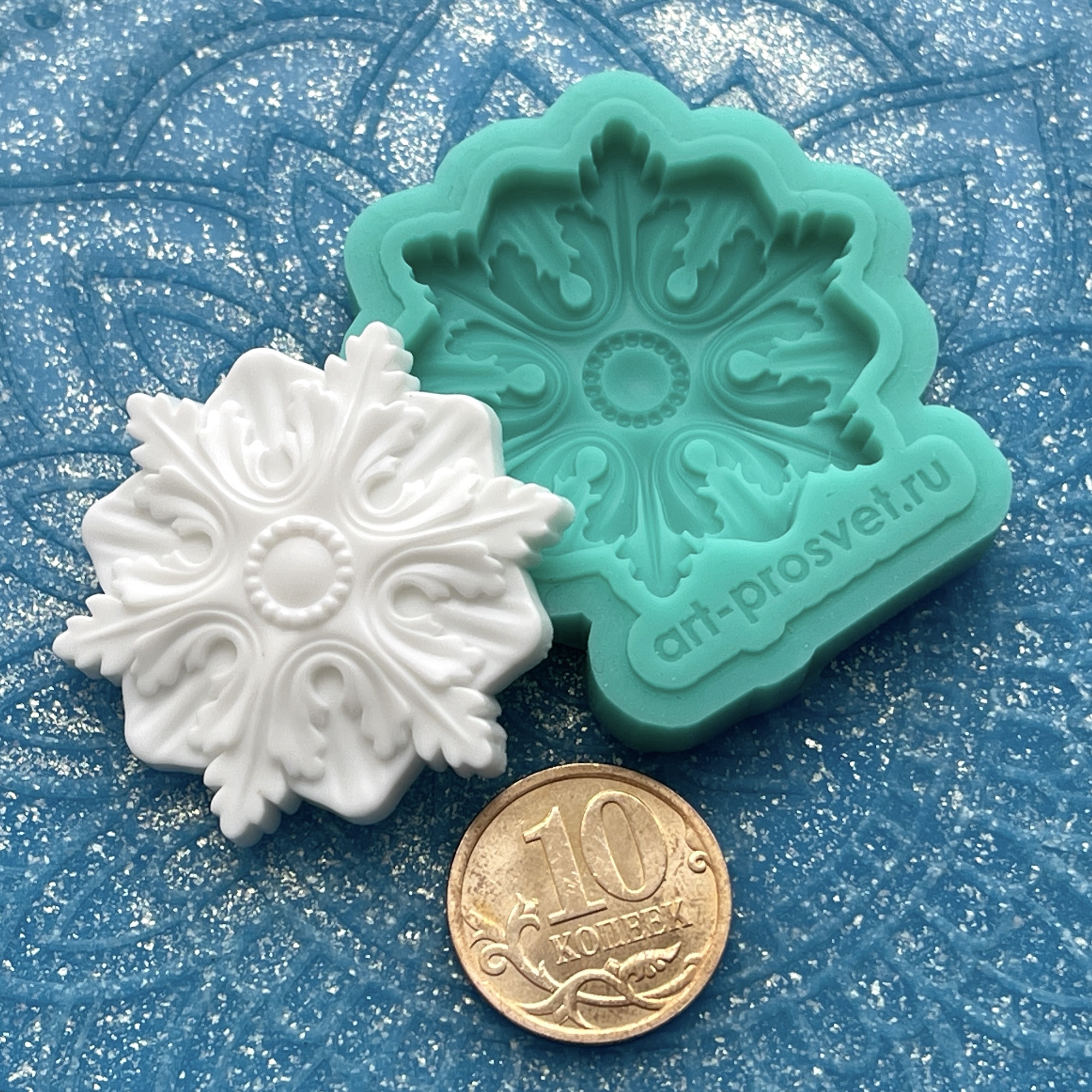 Молд "Элемент декора "Розетка" (XS)