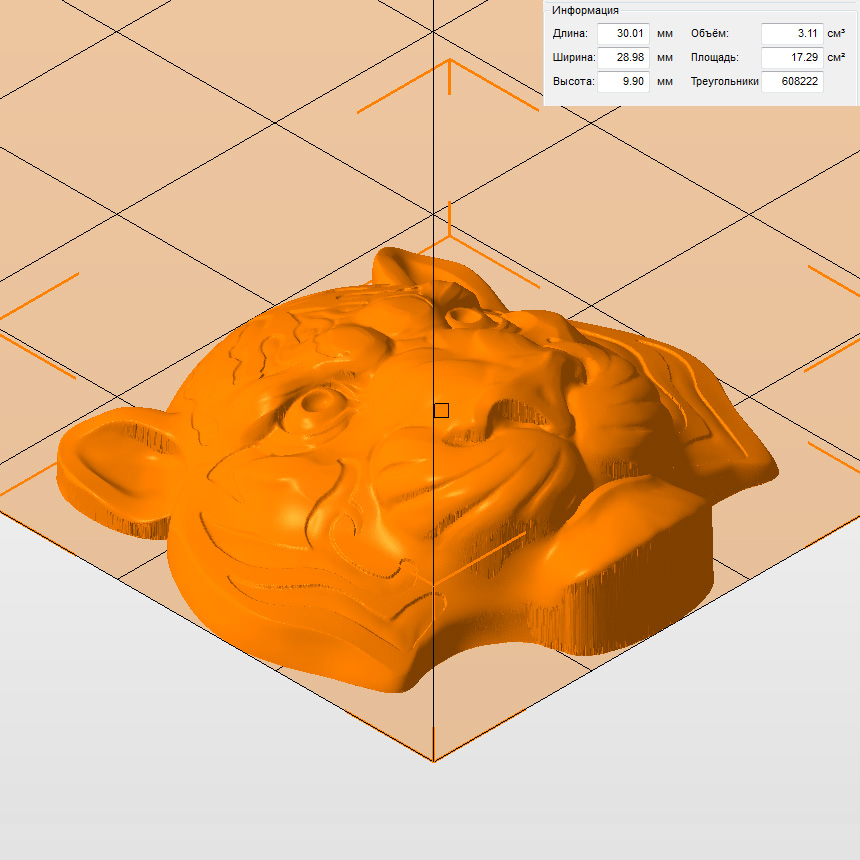 Молд "Голова тигра 4" (XS)