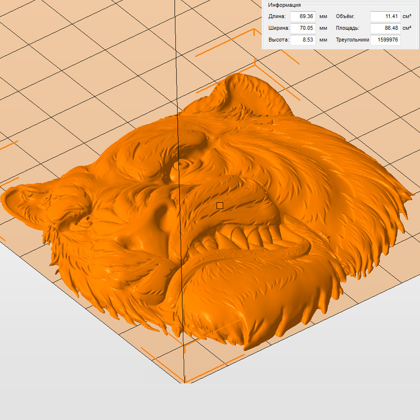 Молд "Голова тигра 1" (M)