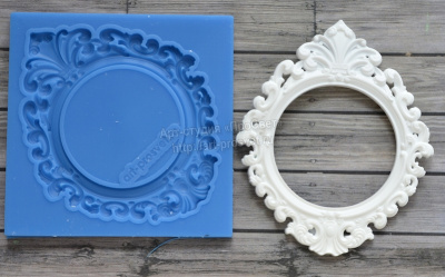Молд "Круглая рамка в стиле барокко"