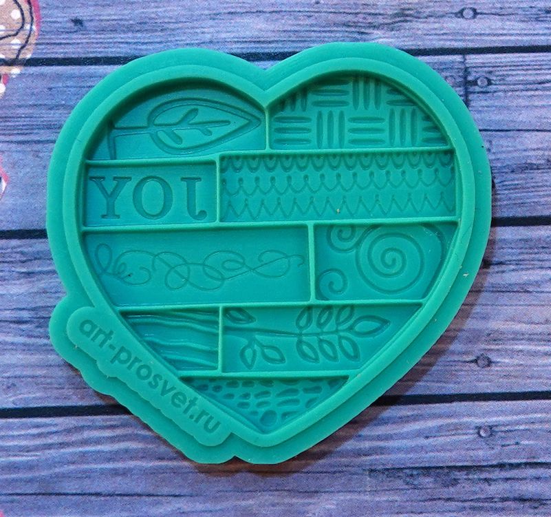 Молд "Лоскутное сердце JOY" (M)