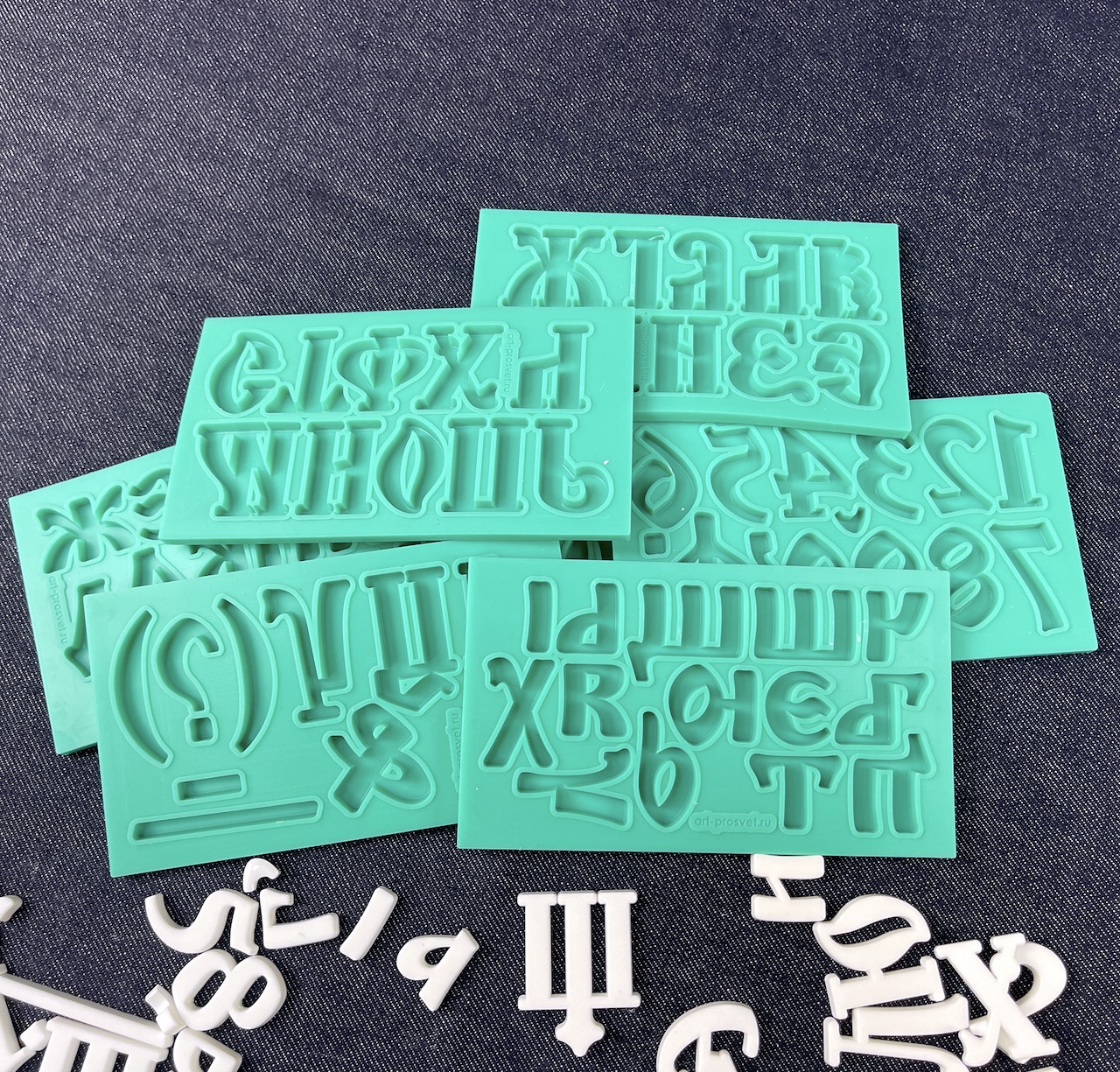 Молд "Славянский алфавит и цифры"