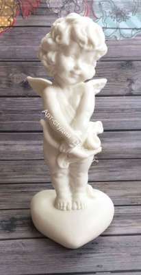 Фигурка для раскрашивания "Ангел на сердце 1", искусственный мрамор