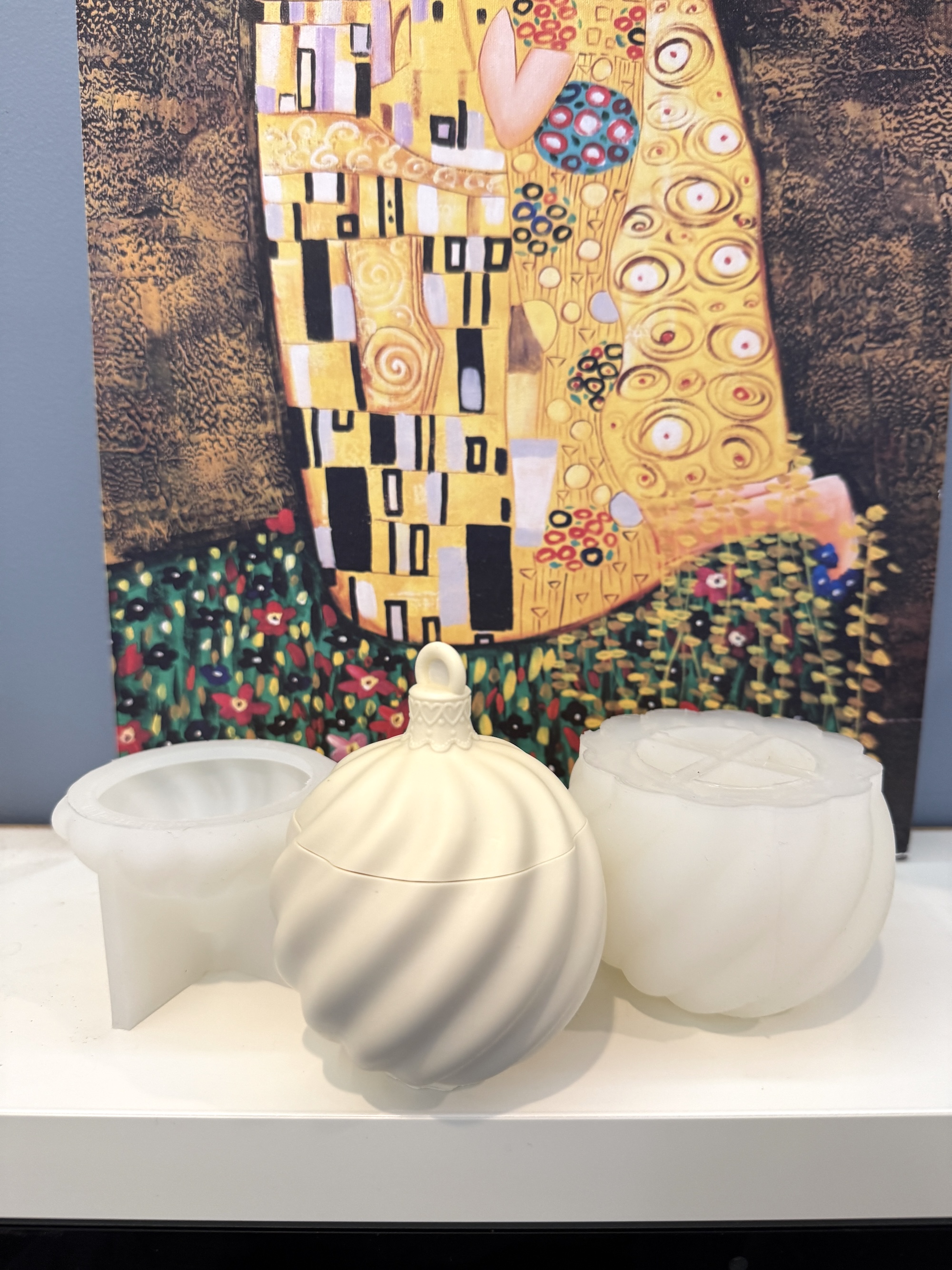 3D-молд контейнер для свечи, шкатулка "Ёлочный шар 2.0" (L)