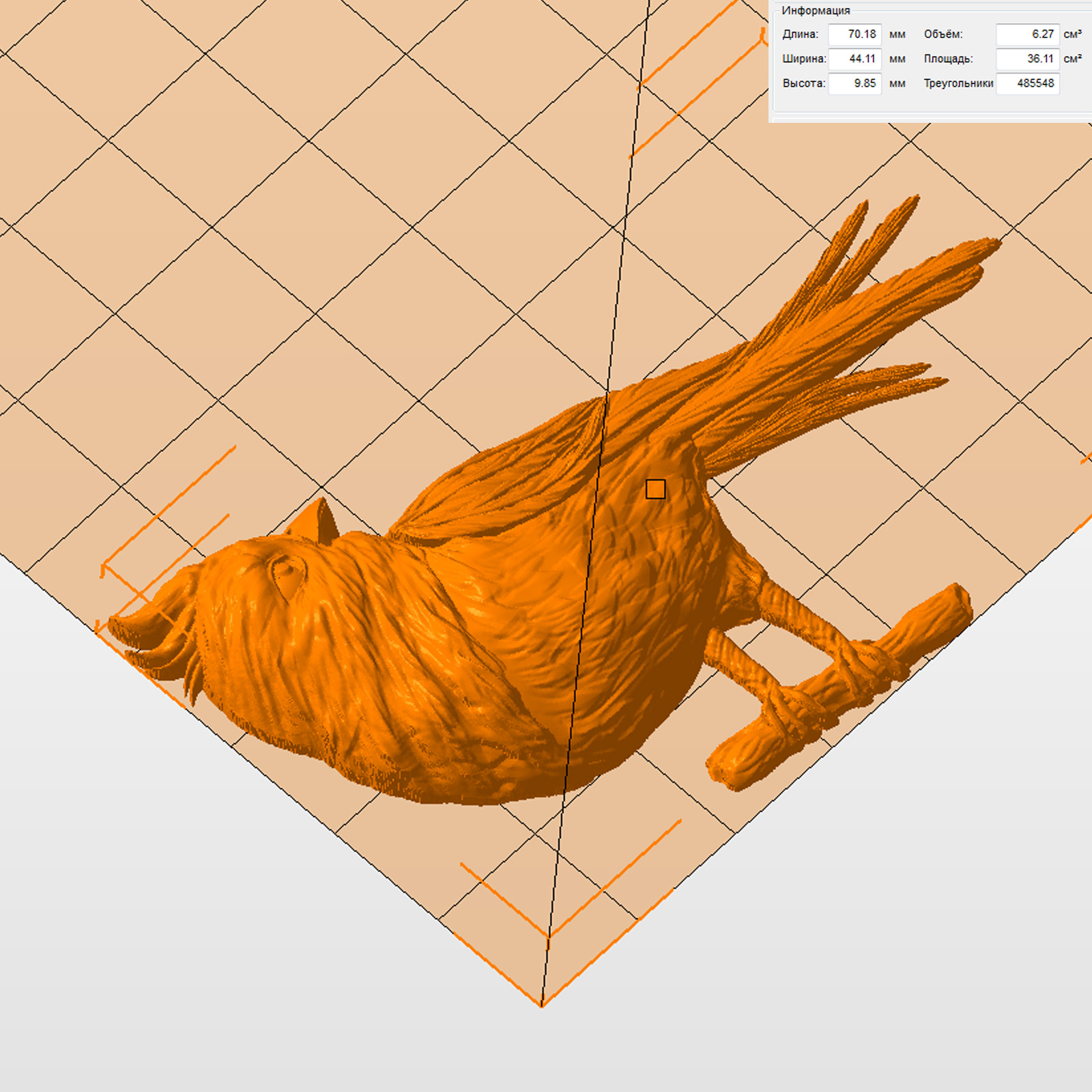 Молд "Птица Жаворонок" левый (M)
