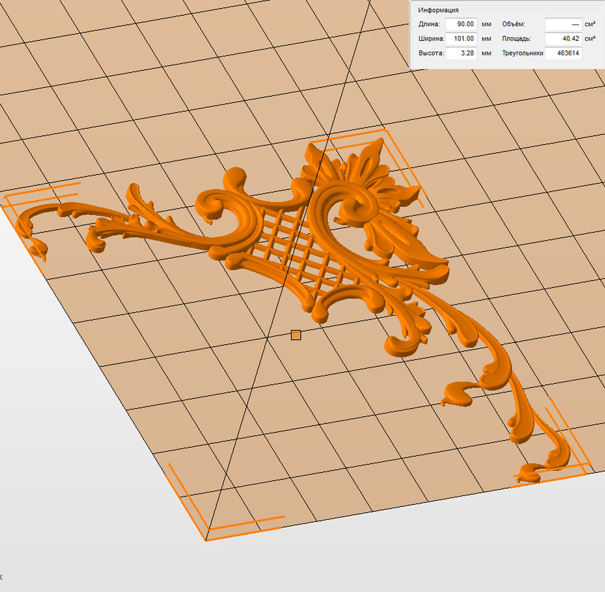 Молд "Угловой элемент декора, левый" (L)