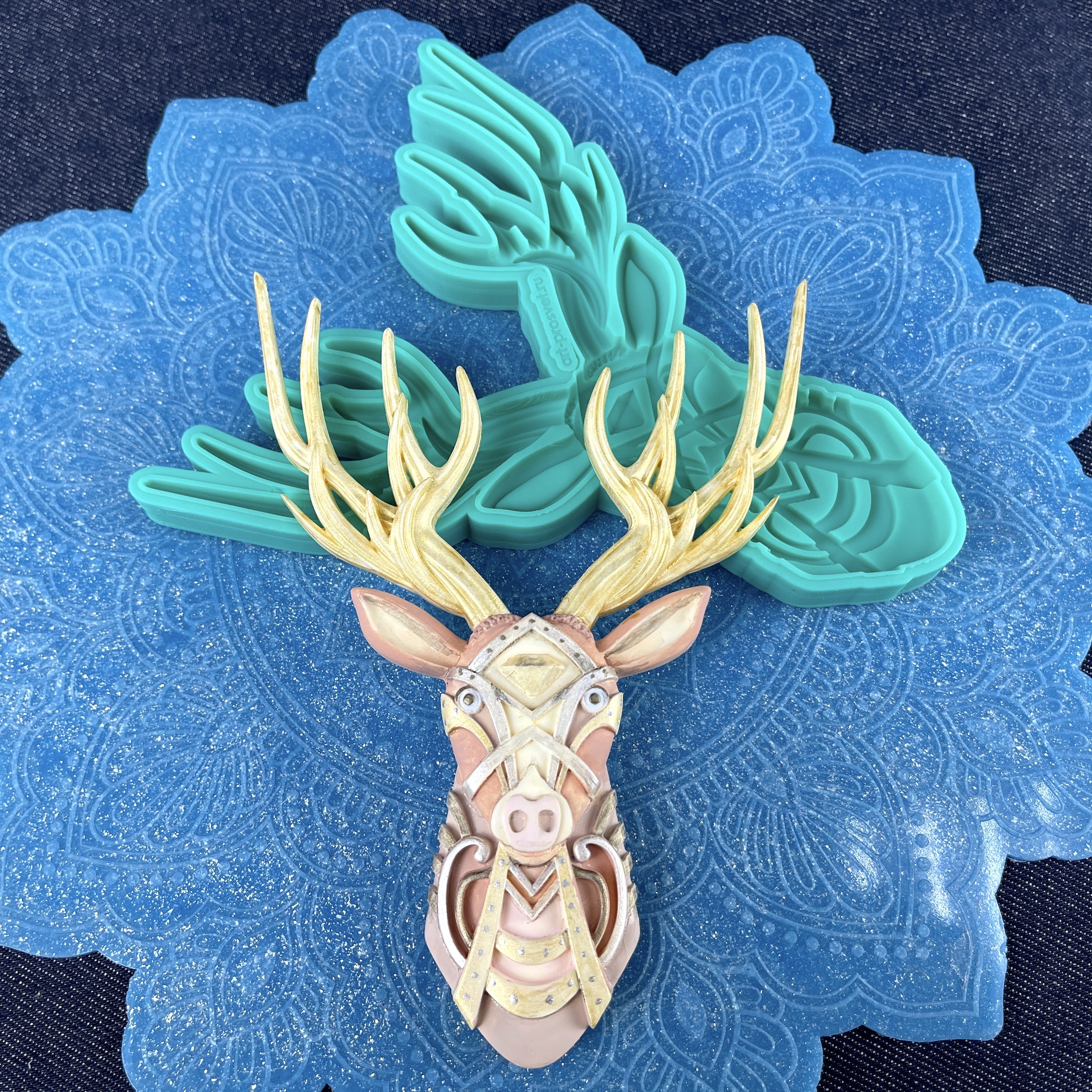 Молд "Этнический олень" (XL)