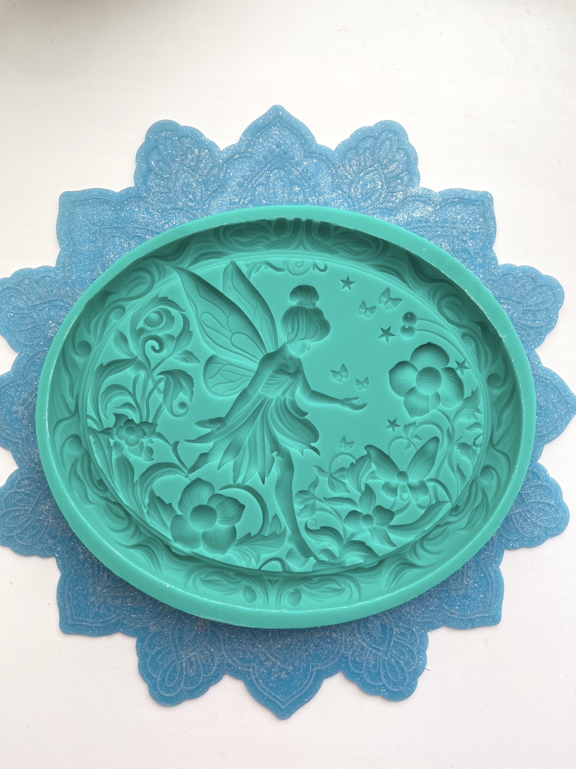 Молд панно "Фея на цветочном лугу" (XL)