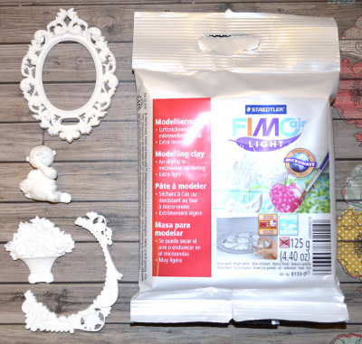 FIMOair light - cверхлегкая самозастывающая глина (цвет Белый) 125 гр.