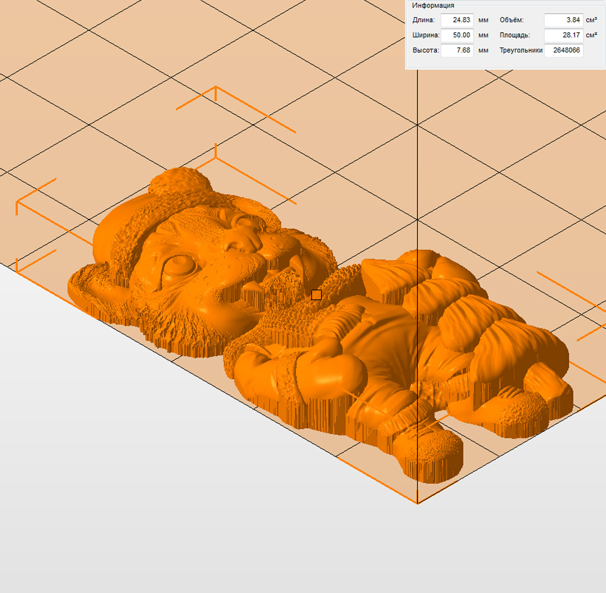 Молд "Тигренок с елкой" (S)