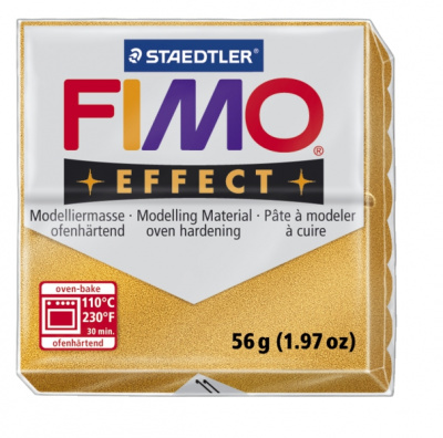 FIMO Effect Metallic Gold полимерная глина, запекаемая в печке, уп. 56 гр. цвет: золотой металлик