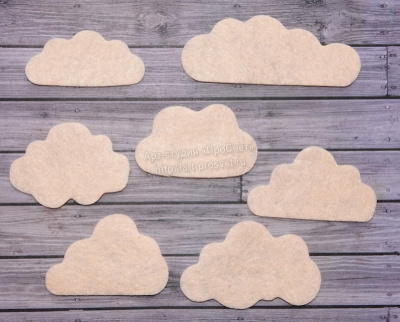 Высечка из фетра "Облака"