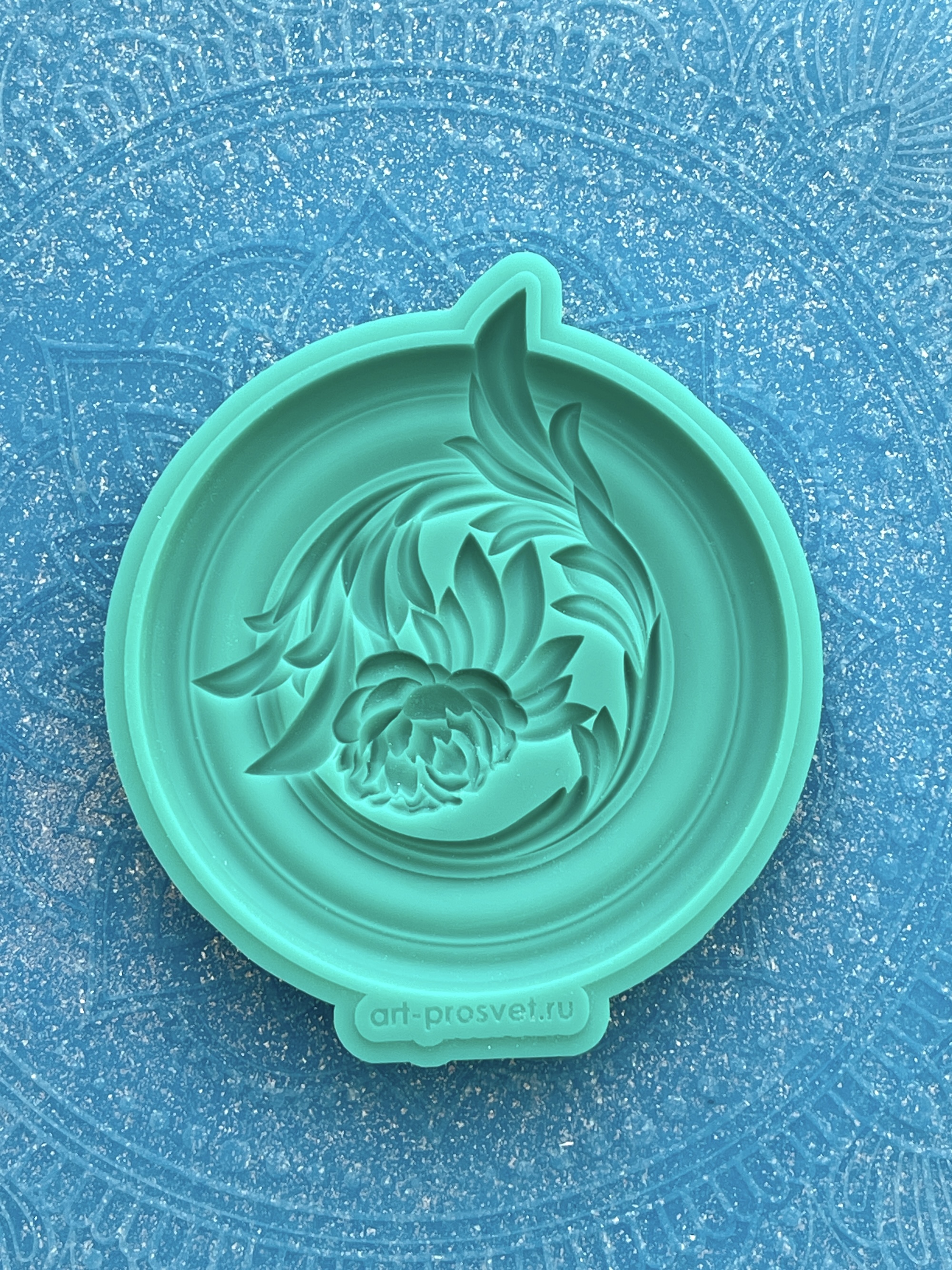 Молд "Тарель с пионом 1" (M)