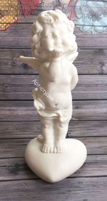 Фигурка для раскрашивания "Ангел на сердце 2", искусственный мрамор