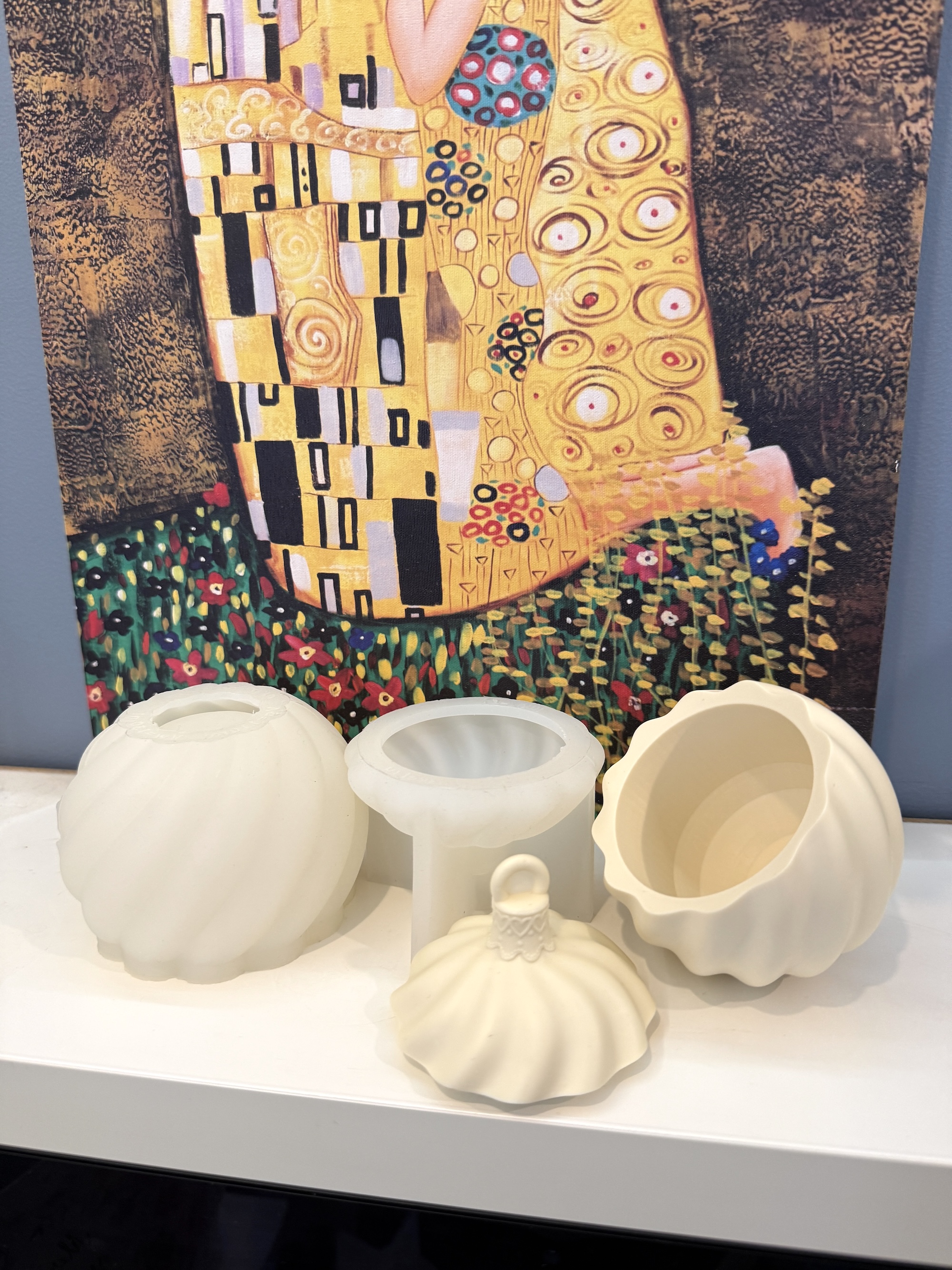 3D-молд контейнер для свечи, шкатулка "Ёлочный шар 2.0" (L)