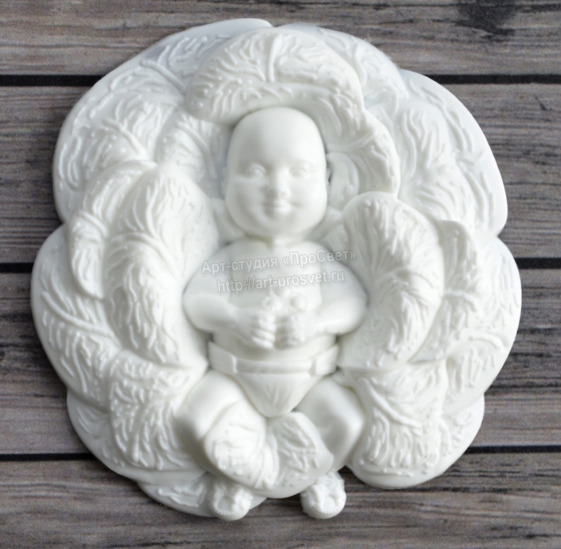 Молд "Малыш в капусте" большой