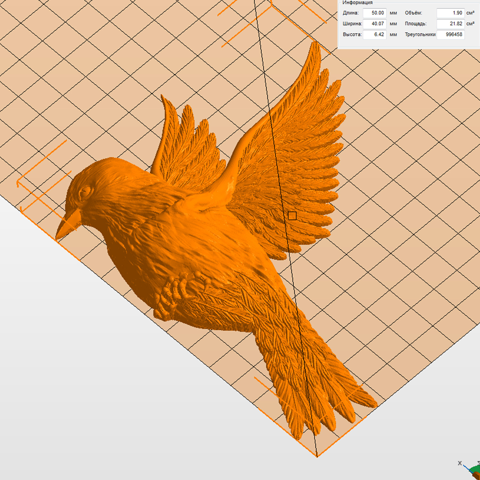 Молд "Птица Голубь" (S)