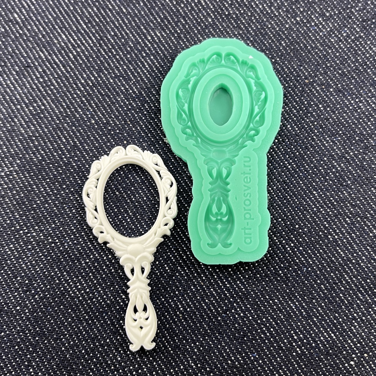 Молд рамка "Зеркало с ручкой" (S)