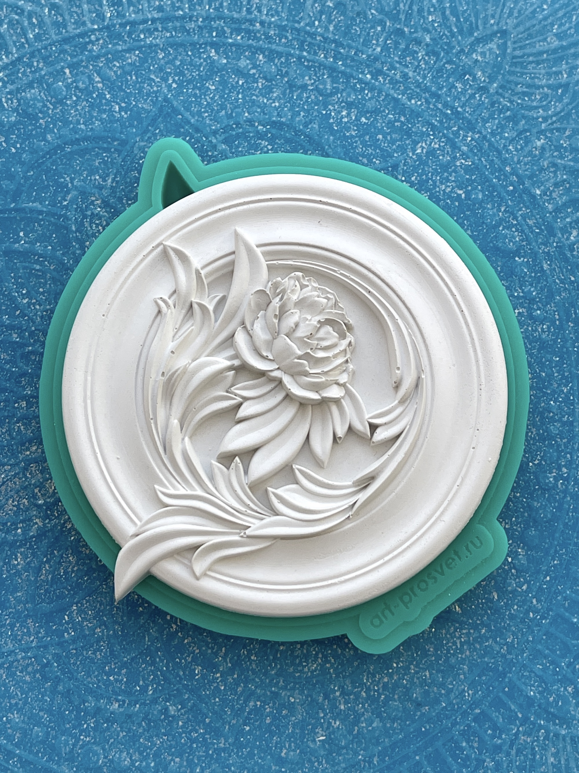 Молд "Тарель с пионом 1" (M)