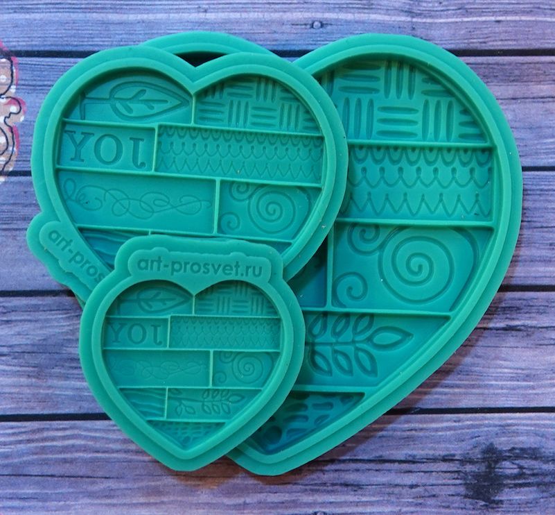 Молд "Лоскутное сердце JOY" (S)