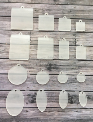 Теги акриловые, матовые, 16шт