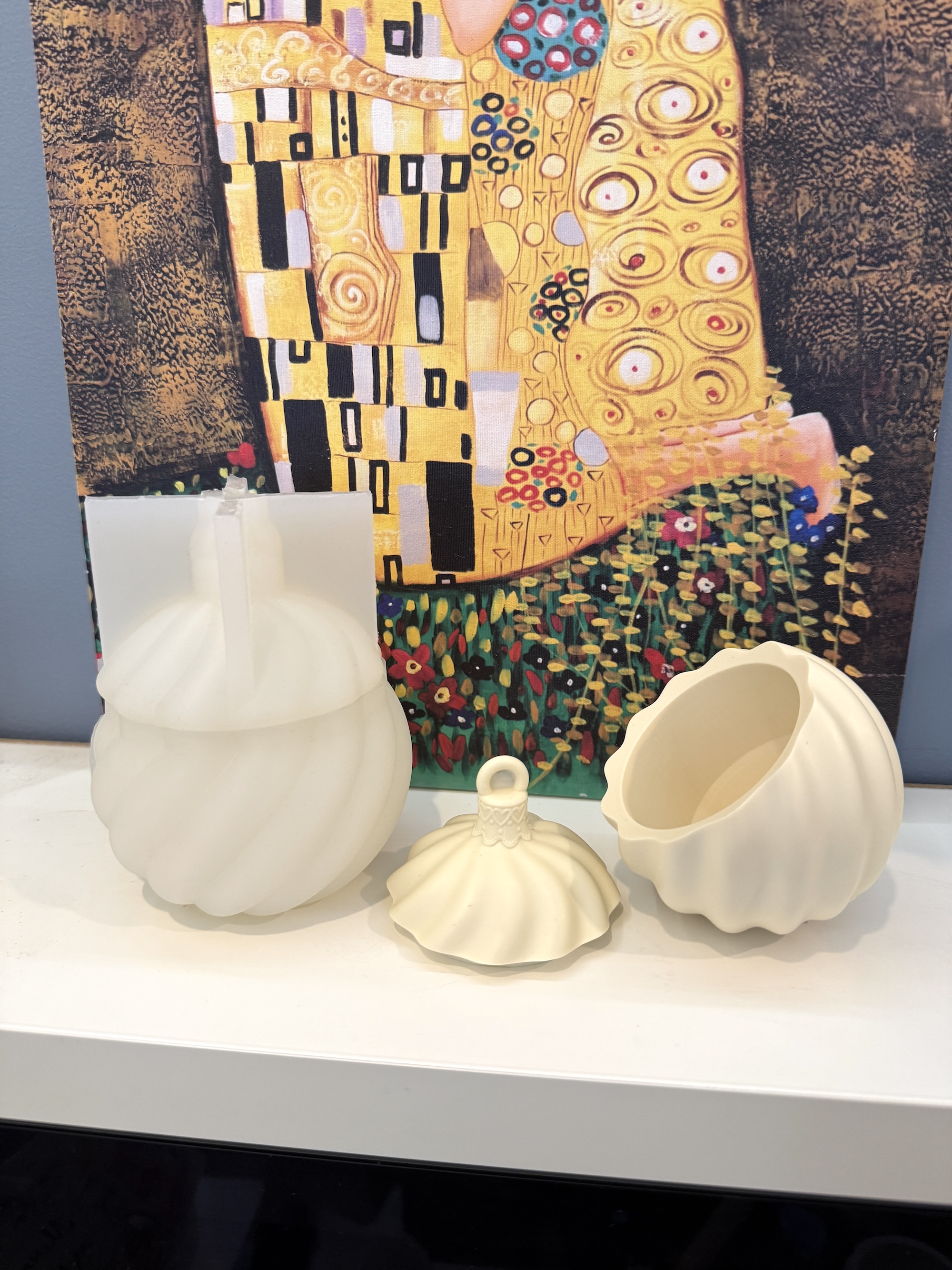 3D-молд контейнер для свечи, шкатулка "Ёлочный шар 2.0" (L)