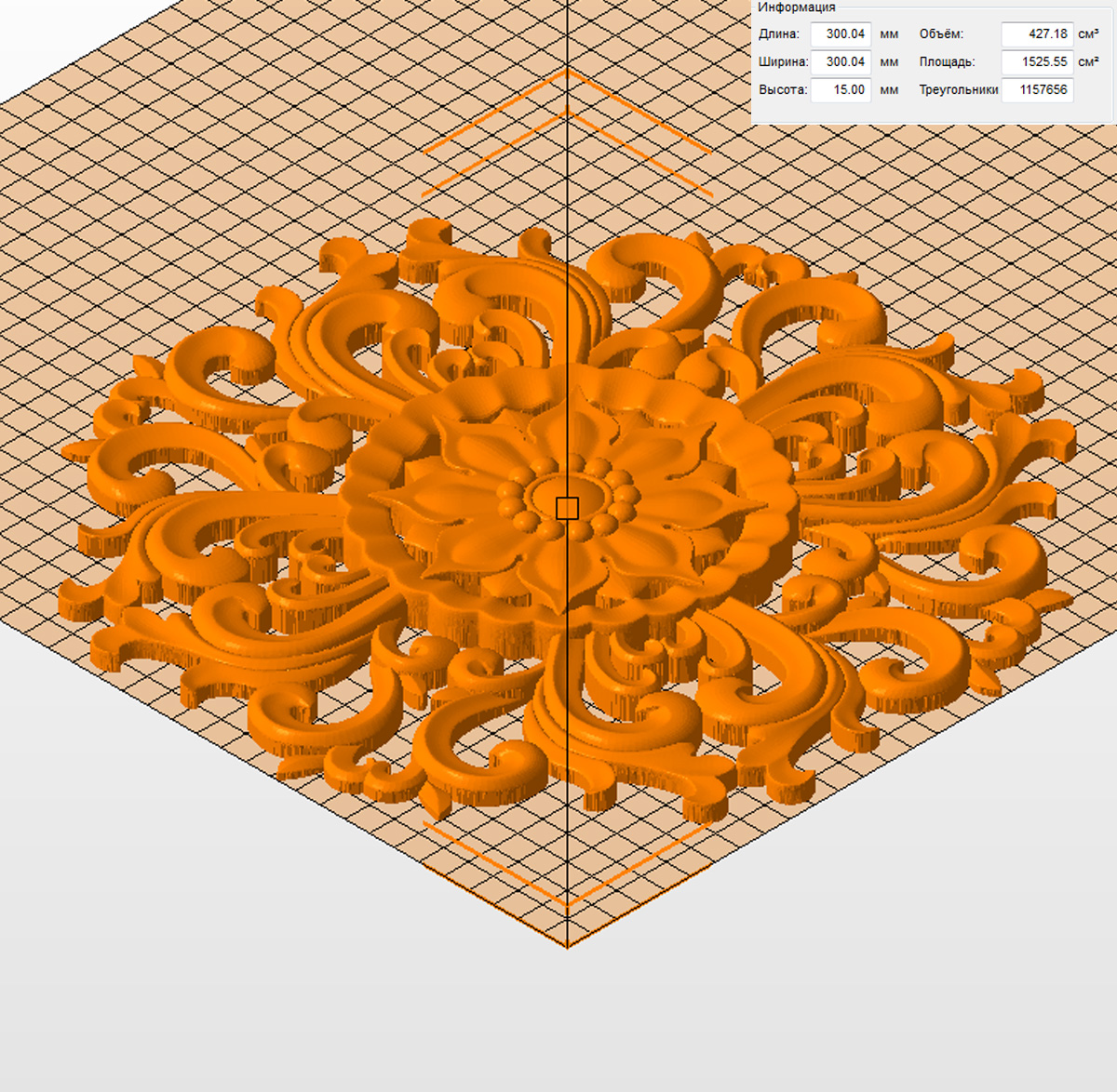 Молд "Декоративный элемент Розетка" (XXXL)